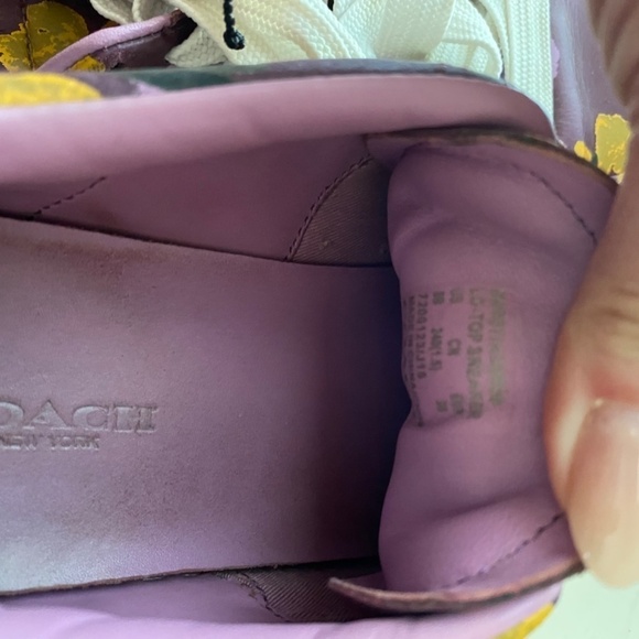 Coach- plum wildflower sneakers Size 8 - Picture 6 of 10